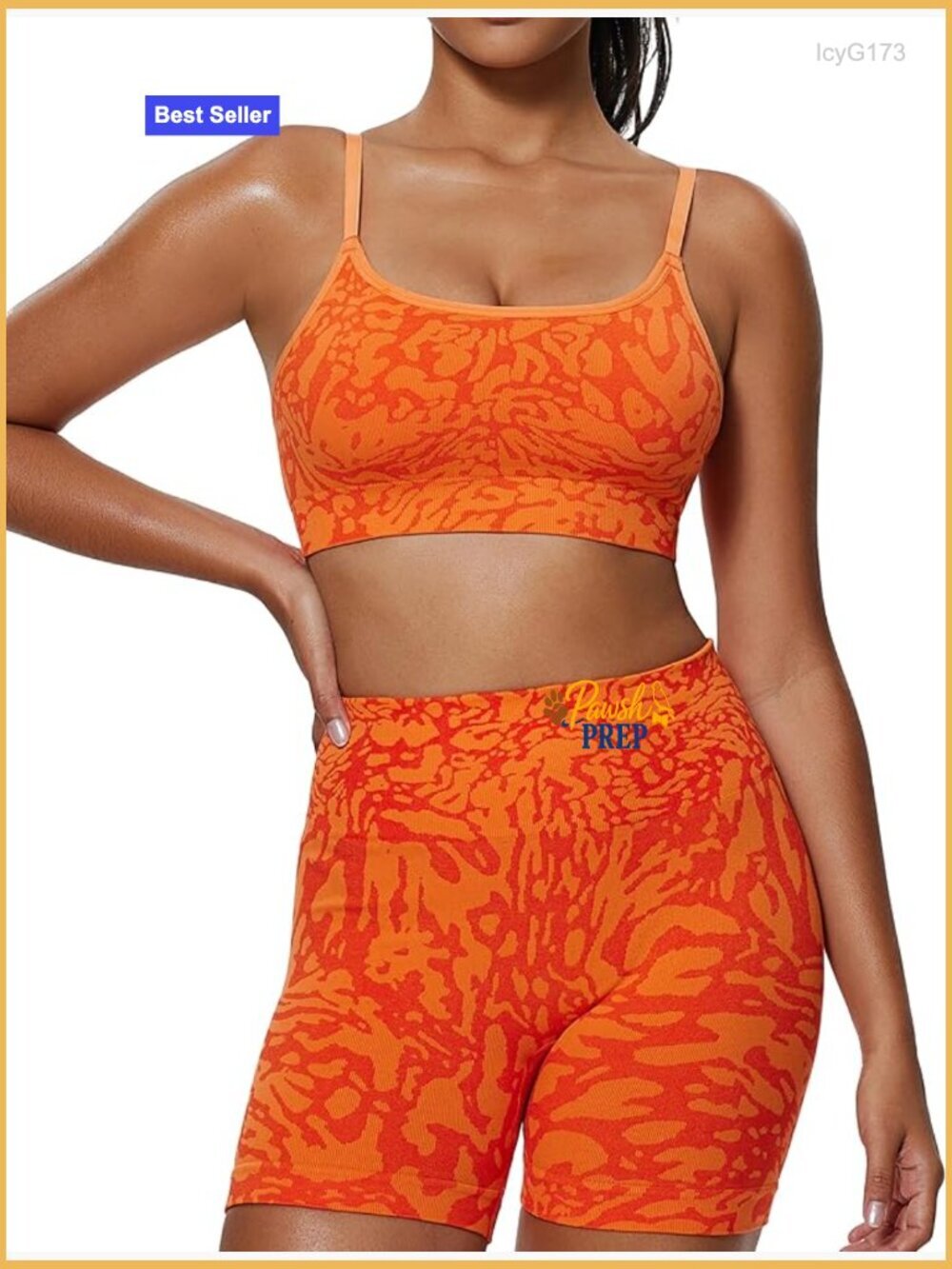 Seamless Camo Sports Bra, Adjustable Straps, Removable Pads